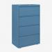Bisley 800mm wide Essentials Side Filing Cabinet Bisley Blue 4 Drawer