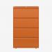 Bisley 800mm wide Essentials Side Filing Cabinet Bisley Orange 4 Drawer