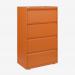 Bisley 800mm wide Essentials Side Filing Cabinet Bisley Orange 4 Drawer