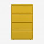 Bisley 800mm wide Essentials Side Filing Cabinet Yellow 4 Drawer