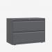 Bisley 1000mm wide Essentials Side Filing Cabinet Anthracite Grey 2 Drawer