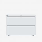 Bisley 1000mm wide Essentials Side Filing Cabinet Chalk 2 Drawer