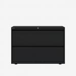 Bisley 1000mm wide Essentials Side Filing Cabinet Black 2 Drawer