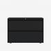 Bisley 1000mm wide Essentials Side Filing Cabinet Black 2 Drawer