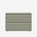 Bisley 1000mm wide Essentials Side Filing Cabinet Goose Grey 2 Drawer