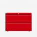 Bisley 1000mm wide Essentials Side Filing Cabinet Cardinal Red 2 Drawer