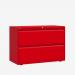Bisley 1000mm wide Essentials Side Filing Cabinet Cardinal Red 2 Drawer