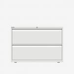 Bisley 1000mm wide Essentials Side Filing Cabinet Traffic White 2 Drawer