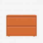 Bisley 1000mm wide Essentials Side Filing Cabinet Bisley Orange 2 Drawer