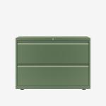 Bisley 1000mm wide Essentials Side Filing Cabinet Olive Green 2 Drawer
