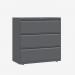 Bisley 1000mm wide Essentials Side Filing Cabinet Anthracite Grey 3 Drawer