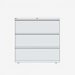 Bisley 1000mm wide Essentials Side Filing Cabinet Chalk 3 Drawer