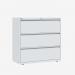 Bisley 1000mm wide Essentials Side Filing Cabinet Chalk 3 Drawer