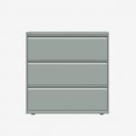Bisley 1000mm wide Essentials Side Filing Cabinet Bisley Silver 3 Drawer