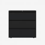 Bisley 1000mm wide Essentials Side Filing Cabinet Black 3 Drawer