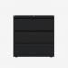 Bisley 1000mm wide Essentials Side Filing Cabinet Black 3 Drawer