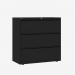 Bisley 1000mm wide Essentials Side Filing Cabinet Black 3 Drawer