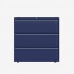 Bisley 1000mm wide Essentials Side Filing Cabinet Oxford Blue 3 Drawer