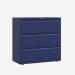 Bisley 1000mm wide Essentials Side Filing Cabinet Oxford Blue 3 Drawer