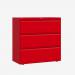Bisley 1000mm wide Essentials Side Filing Cabinet Cardinal Red 3 Drawer