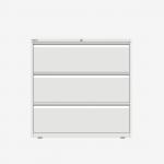 Bisley 1000mm wide Essentials Side Filing Cabinet Traffic White 3 Drawer