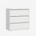 Bisley 1000mm wide Essentials Side Filing Cabinet Traffic White 3 Drawer