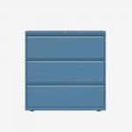 Bisley 1000mm wide Essentials Side Filing Cabinet Bisley Blue 3 Drawer