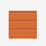 Bisley 1000mm wide Essentials Side Filing Cabinet Bisley Orange 3 Drawer
