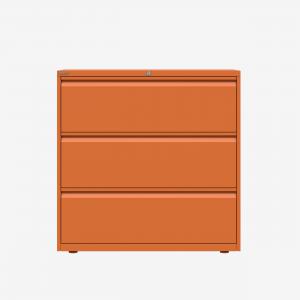 Bisley 1000mm wide Essentials Side Filing Cabinet Bisley Orange 3