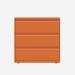 Bisley 1000mm wide Essentials Side Filing Cabinet Bisley Orange 3 Drawer