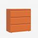 Bisley 1000mm wide Essentials Side Filing Cabinet Bisley Orange 3 Drawer