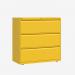 Bisley 1000mm wide Essentials Side Filing Cabinet Yellow 3 Drawer