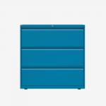 Bisley 1000mm wide Essentials Side Filing Cabinet Azure 3 Drawer