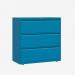 Bisley 1000mm wide Essentials Side Filing Cabinet Azure 3 Drawer