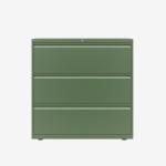 Bisley 1000mm wide Essentials Side Filing Cabinet Olive Green 3 Drawer