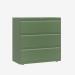 Bisley 1000mm wide Essentials Side Filing Cabinet Olive Green 3 Drawer