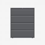 Bisley 1000mm wide Essentials Side Filing Cabinet Anthracite Grey 4 Drawer