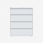 Bisley 1000mm wide Essentials Side Filing Cabinet Chalk 4 Drawer
