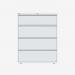 Bisley 1000mm wide Essentials Side Filing Cabinet Chalk 4 Drawer