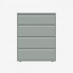 Bisley 1000mm wide Essentials Side Filing Cabinet Bisley Silver 4 Drawer
