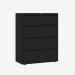 Bisley 1000mm wide Essentials Side Filing Cabinet Black 4 Drawer