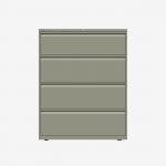 Bisley 1000mm wide Essentials Side Filing Cabinet Goose Grey 4 Drawer