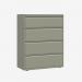 Bisley 1000mm wide Essentials Side Filing Cabinet Goose Grey 4 Drawer