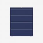 Bisley 1000mm wide Essentials Side Filing Cabinet Oxford Blue 4 Drawer