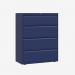 Bisley 1000mm wide Essentials Side Filing Cabinet Oxford Blue 4 Drawer