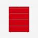 Bisley 1000mm wide Essentials Side Filing Cabinet Cardinal Red 4 Drawer