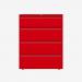 Bisley 1000mm wide Essentials Side Filing Cabinet Cardinal Red 4 Drawer