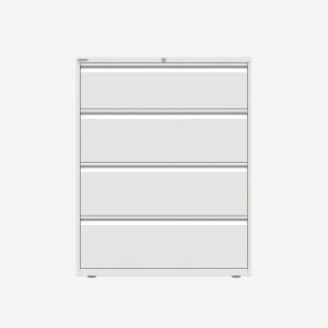 Bisley 1000mm wide Essentials Side Filing Cabinet Traffic White 4