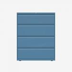 Bisley 1000mm wide Essentials Side Filing Cabinet Bisley Blue 4 Drawer