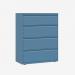 Bisley 1000mm wide Essentials Side Filing Cabinet Bisley Blue 4 Drawer